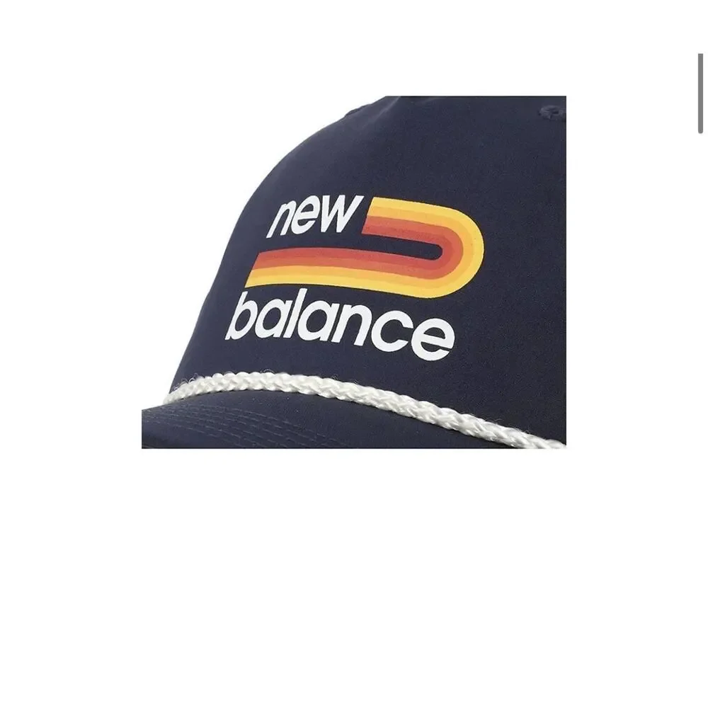 New Balance Men's Retro Logo Navy Rope Hat Snapback Baseball Dad Cap 990 NWT